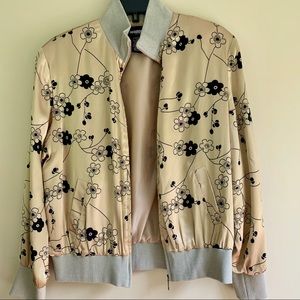 Vintage Silk Kimono Style Bomber Jacket